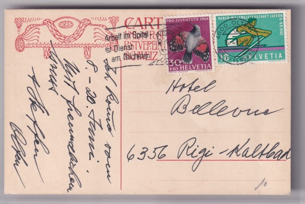 1981 Rigi Kaltbad Hotel Bellevue