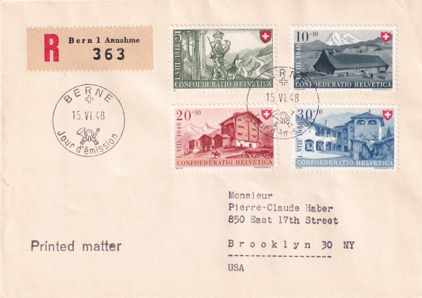 1948 Erstagbrief französisch