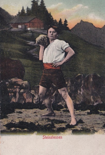 1909 Steinstossen in Baar