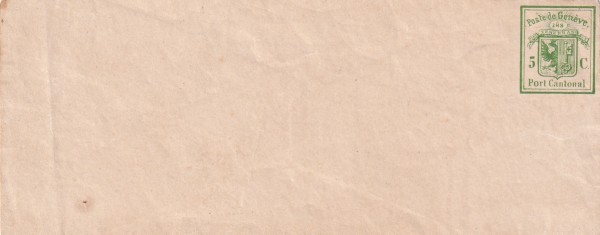 1846 SH07II Genfer Briefumschläge seltene Farbe mit Attest