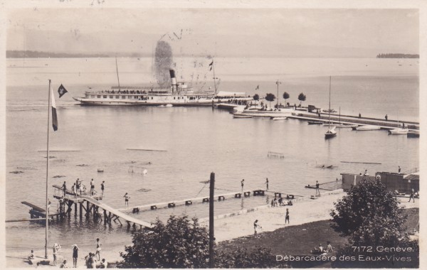 Geneve Debarcadere des Eaux-Vives 1930