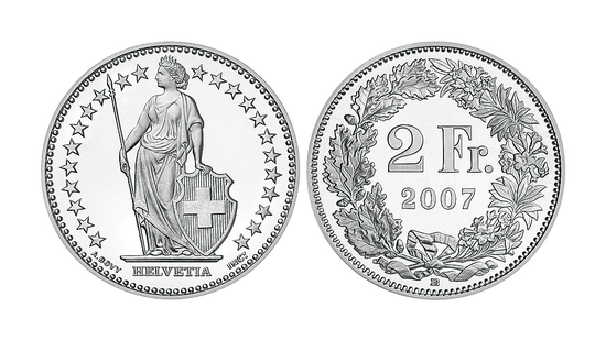 Münze Silber 2.00 1886