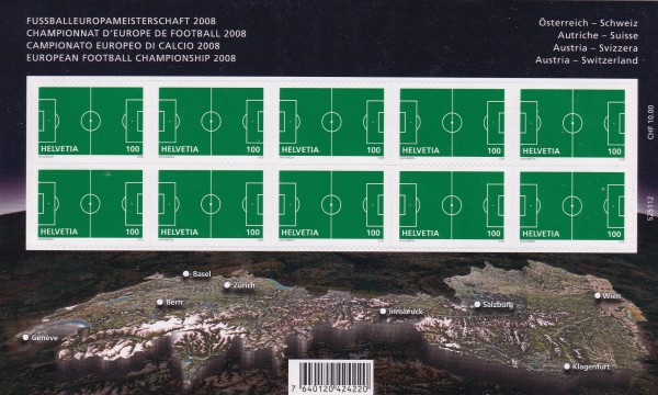 2008 Fussball Kleinbogen Schweiz
