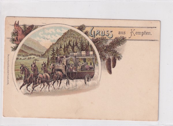 1900 Gruss aus Kempten ungelaufen