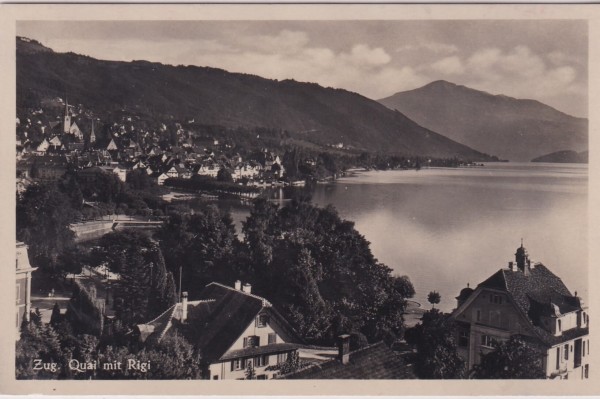 1934 Zug Quai mit Rigi