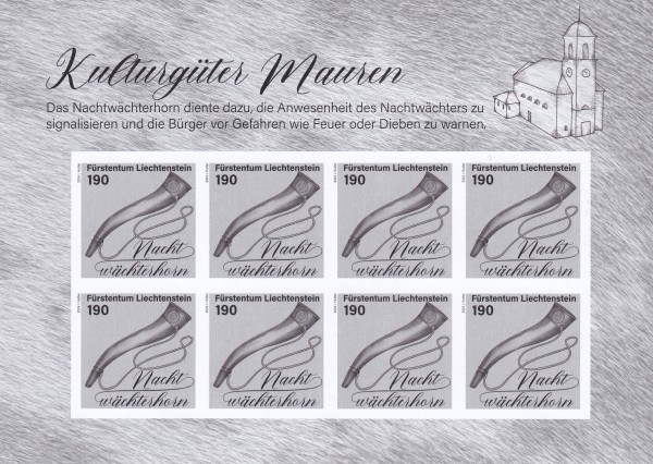 2024 Nachtwächterhorn Schwarzdruck Postfrisch