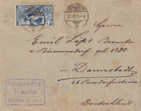 1900 79 A Pf1 Oerlikon - Darmstadt