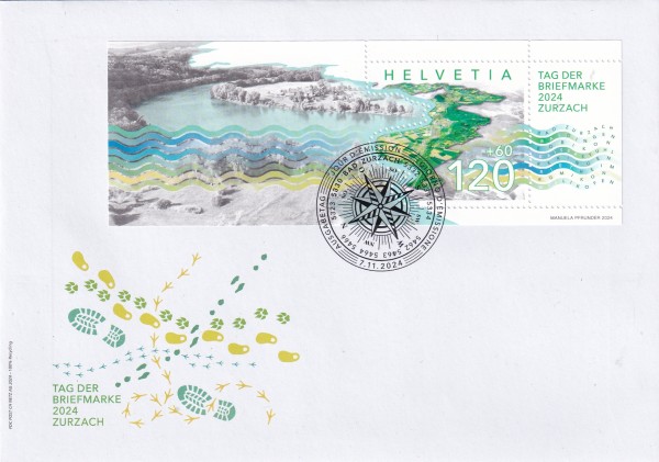 Zubra 24 in Zurzach 1x Set FDC,Postfrisch + gestempelt