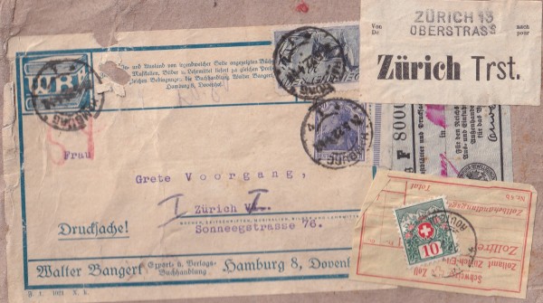 24.5.22 Hamburg - Zürich Zollfrei Nachtaxiertes Packet