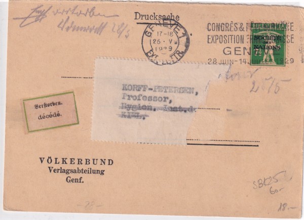 SDN 34 Geneve - Stockholm auf Karte / Kat.300