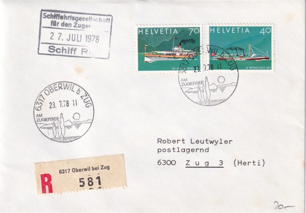 27.07.1978 Schifffahrtsgeselschaft Zugersee